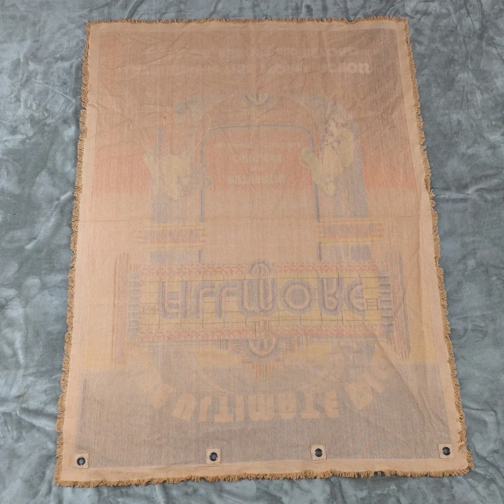 Vintage Fillmore The Ultimate Digs Tapestry 58x44 Wall Hanging Banner Fringe 70s